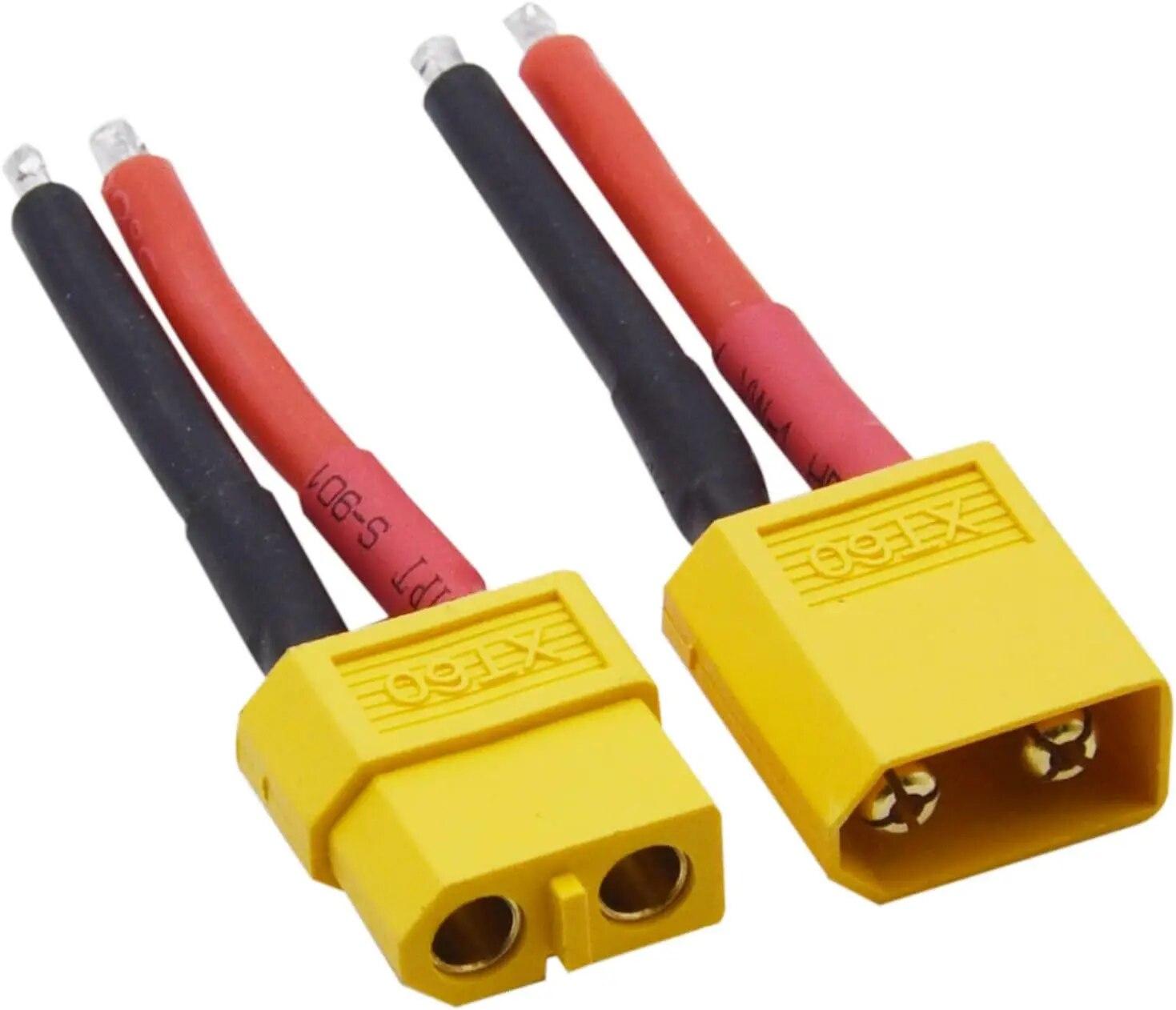 

1 пара штекерів XT60 (гніздо та штекер) із силіконовим дротом 12/14AWG для кабелю акумулятора RC Lipo