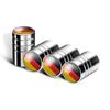 National-Themed Valve Caps, Stainless Steel Valve Caps, 4-Pack