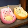 Lazy Plush Cartoon Sofa Seat Cushion With Apple Shaped And Polka Dot Design