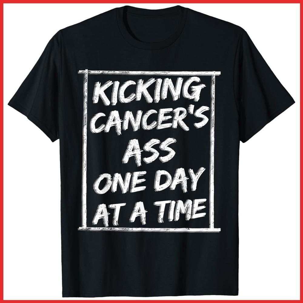 Kicking Cancer Chemotherapy Warrior Survivor Chemo Black Cotton T-Shirt Unisex T-Shirt