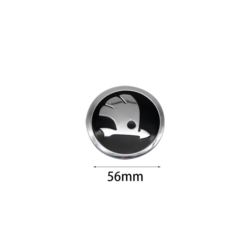 4 Pezzi 3D Per Skoda nero/verde 56mm Adesivo 60mm Emblema Auto Copri Mozzo Ruota Badge adesivi Decalcomanie Accessori Styling usbn43