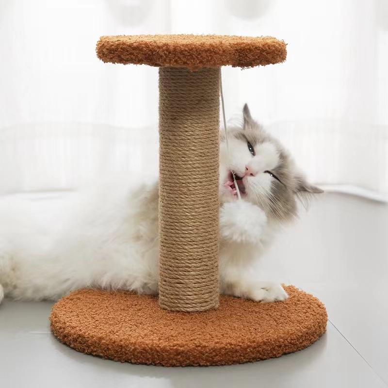 Cat Tree Tower Cat Scratching Post with Interactive Ball Toys and Plush Mouse for  Cat Play