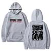 Rock band System of A Down Mezmerize 2025 Album Vintage metal streetwear Unisex hip hop Casual Hoodie Unisex Fleece pullover