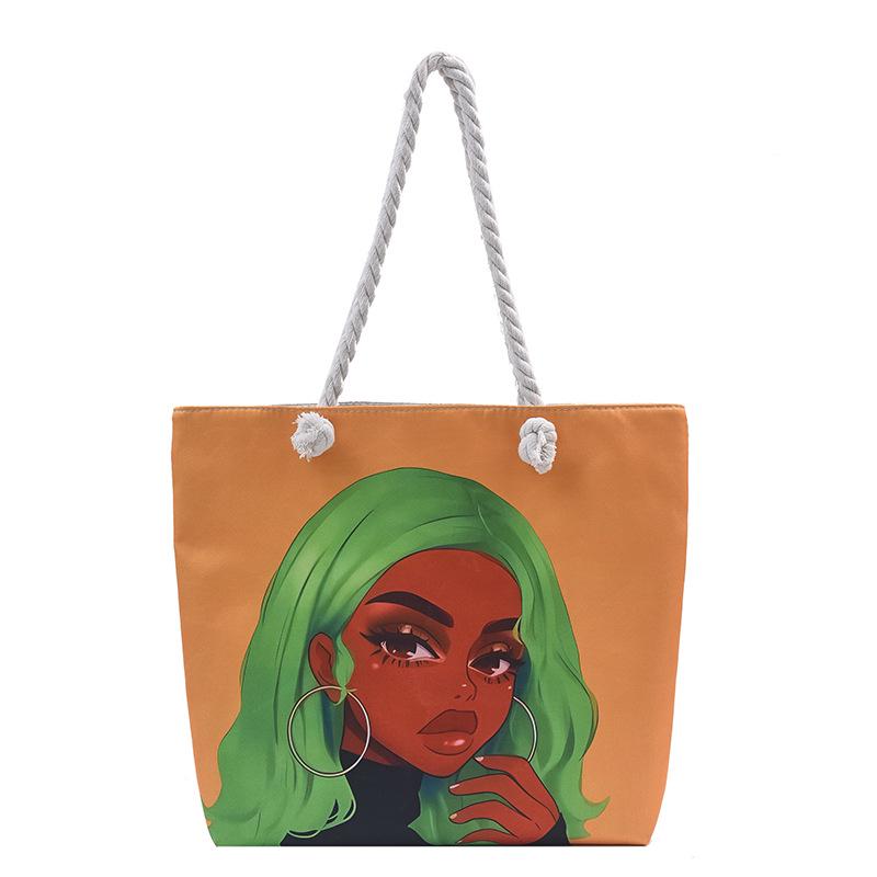 Шикарный европейский и американский стиль, сумка-тоут на плечо: Универсальная пляжная и хозяйственная сумка