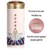 Qian Tang Xuan Brocade Bloom Living Ceramic Double-Layer Mug