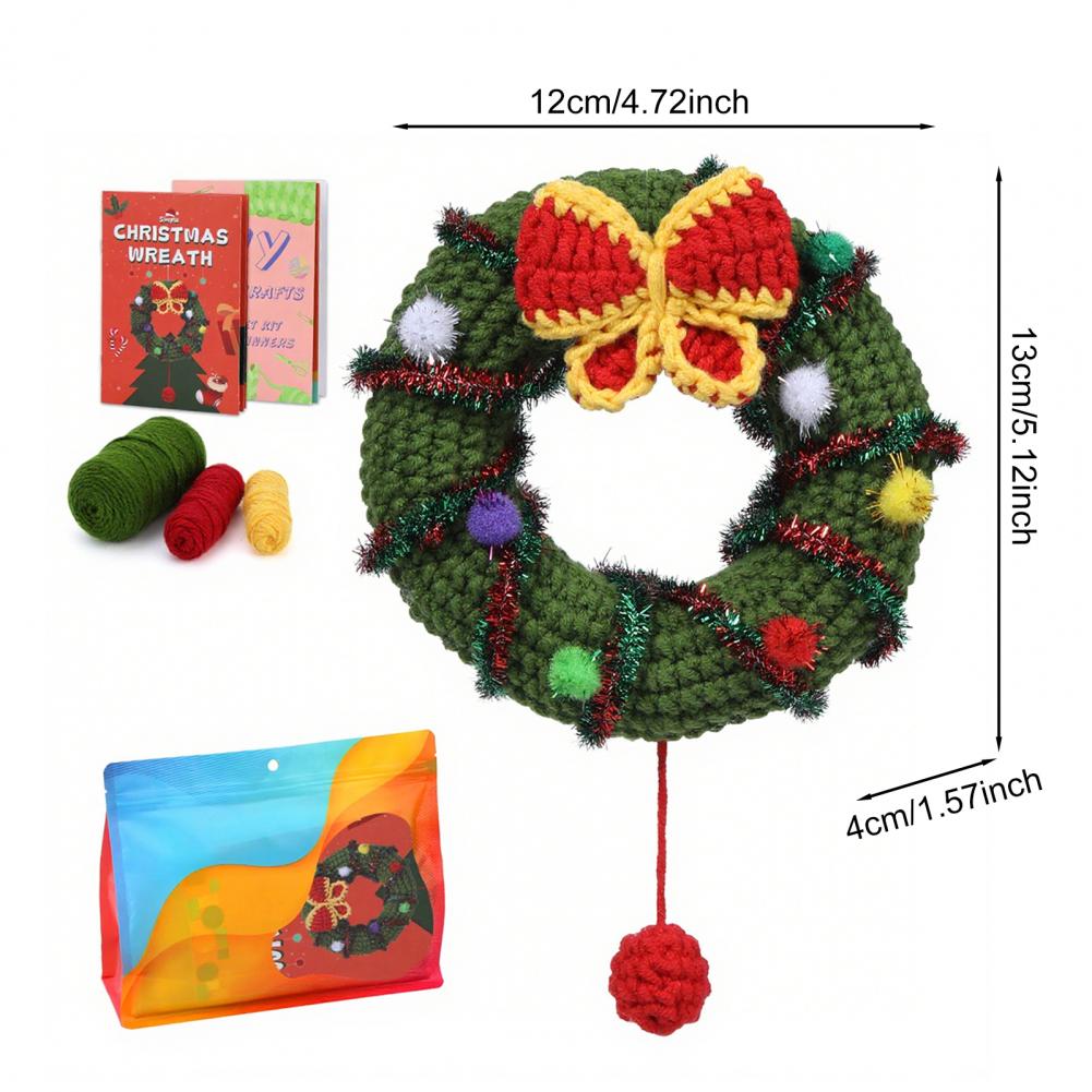 Weihnachtspuppe DIY Materialbeutel Häkelset für Anfänger Weihnachts-Häkelset für Anfänger DIY Materialbeutel mit Haken Garne