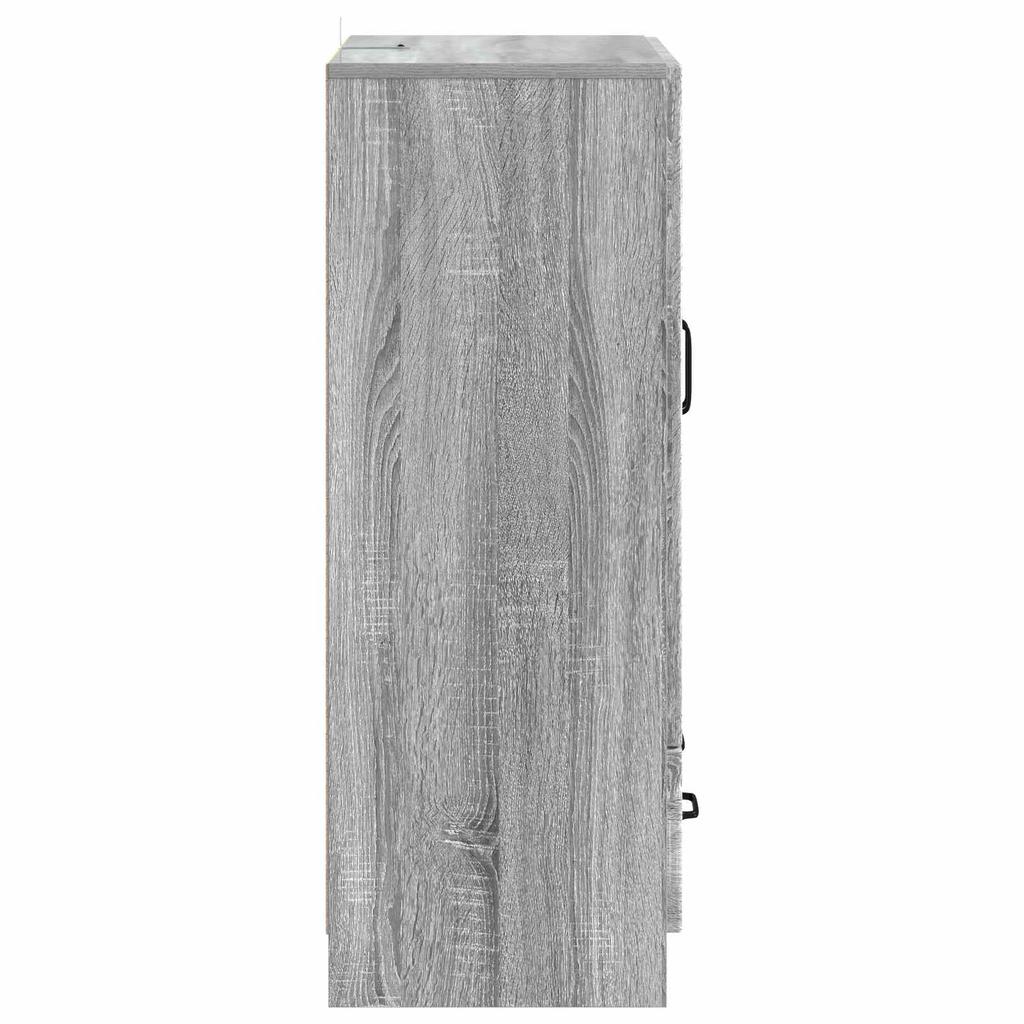 Sideboard Grey Sonoma 66 X 34.5 X 92 Cm Engineered Wood