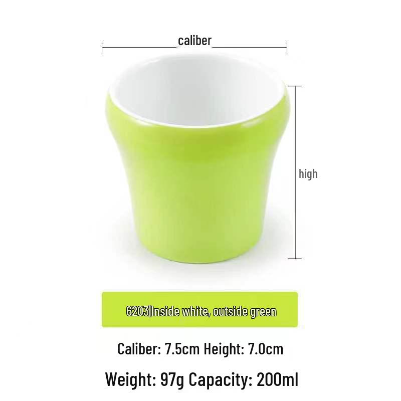 Dual-Color Melamine Tea Cup - Porcelain-Like Plastic Cup for Restaurants, Hot Pots, and Cafeterias