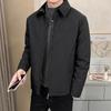 Executive Business Down Jacket Men's Winter Lapel% White Duck Down Casual Cold-resistant Loose Coat