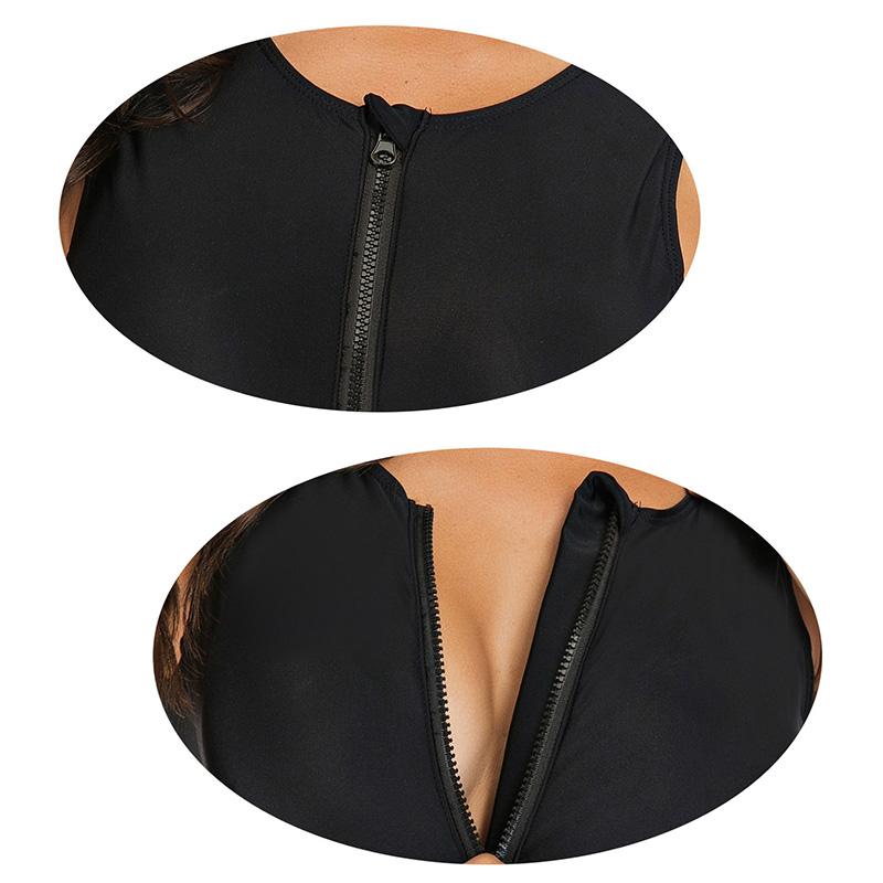 Lady's Swimsuit One-Piece Suits Training Sport Bathing Suits Sleeveless Swimwear Athletic Zipper Surfing Swimwear