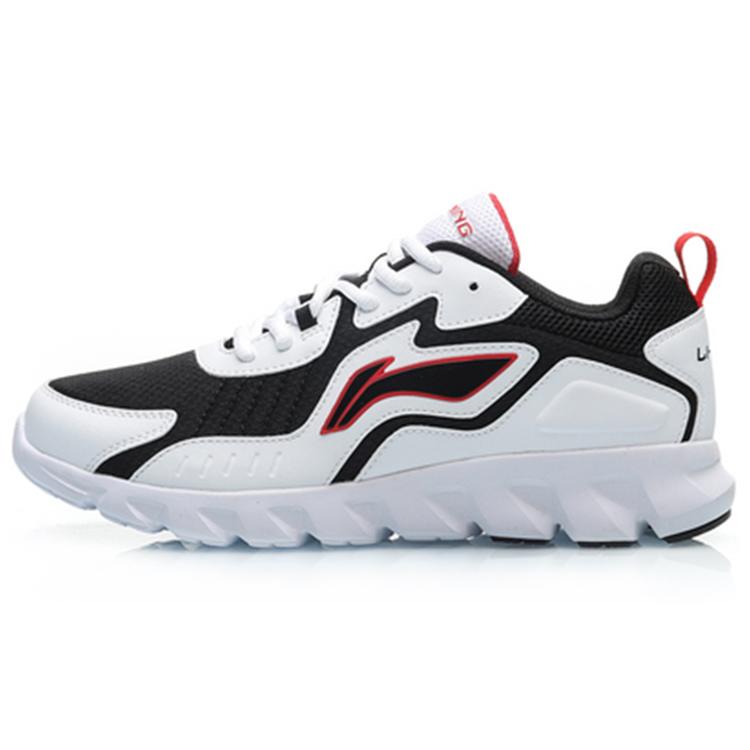 Li Ning Abrasion Resistant Breathable Low top Running Shoes Women's White Black Red ARHP324-4