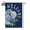 Garden Decoration Flag Hello Spring Floral 12x18 Inch Double Sided Colorful Flowers Gift for Gardeners Burlap Yard Decor Farmhouse Outdoor Lawn