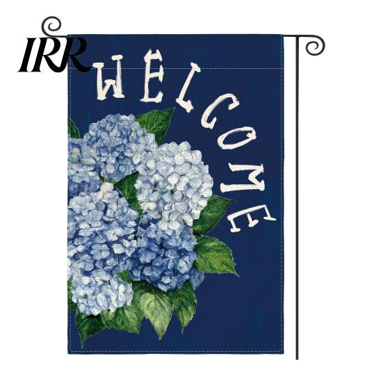 Garden Decoration Flag Hello Spring Floral 12x18 Inch Double Sided Colorful Flowers Gift for Gardeners Burlap Yard Decor Farmhouse Outdoor Lawn