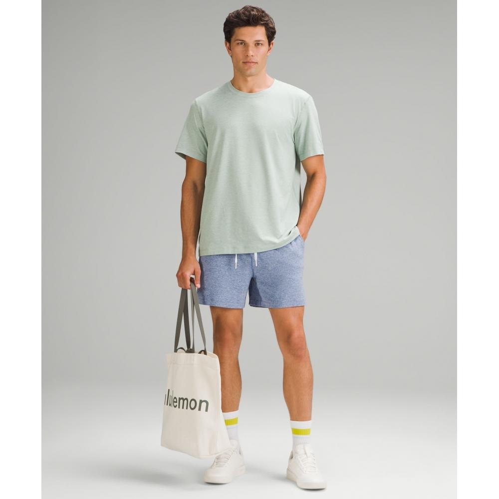 Lululemon Soft Jersey Short 5  Heathered Oasis Blue Heathered Windmill