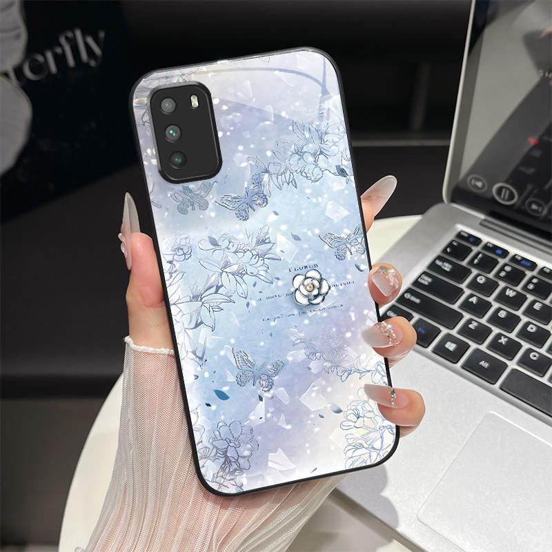 

For Xiaomi Poco M3 Pro M4 Pro 5G 4G Redmi Note 10T 10 5G Casing Shockproof Tempered Glass Phone Case Couple Cartoon Back Cover Poco M4 Pro 5G