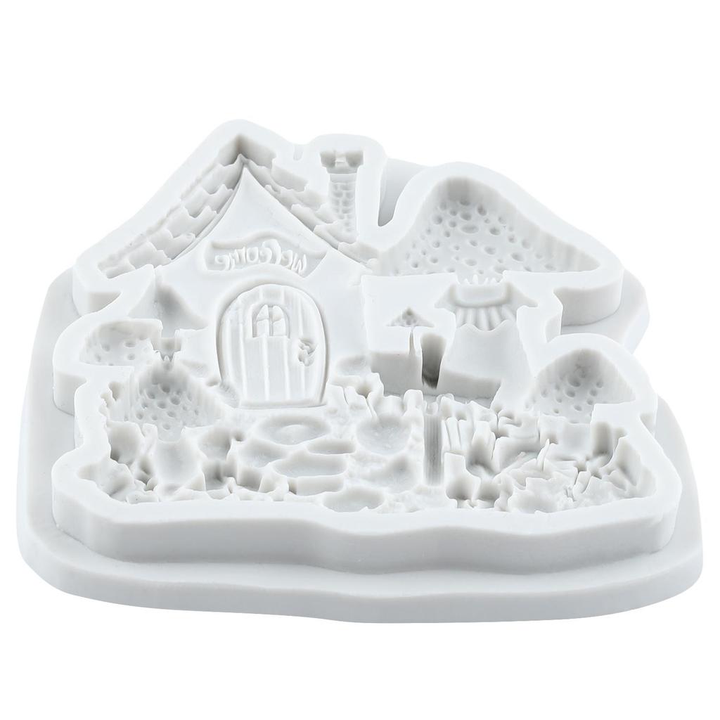 Mushroom House Silicone Mold House Fondant Molds Cake Decorating Tools Cupcake Topper Candy Resin Clay Chocolate Gumpaste Mold