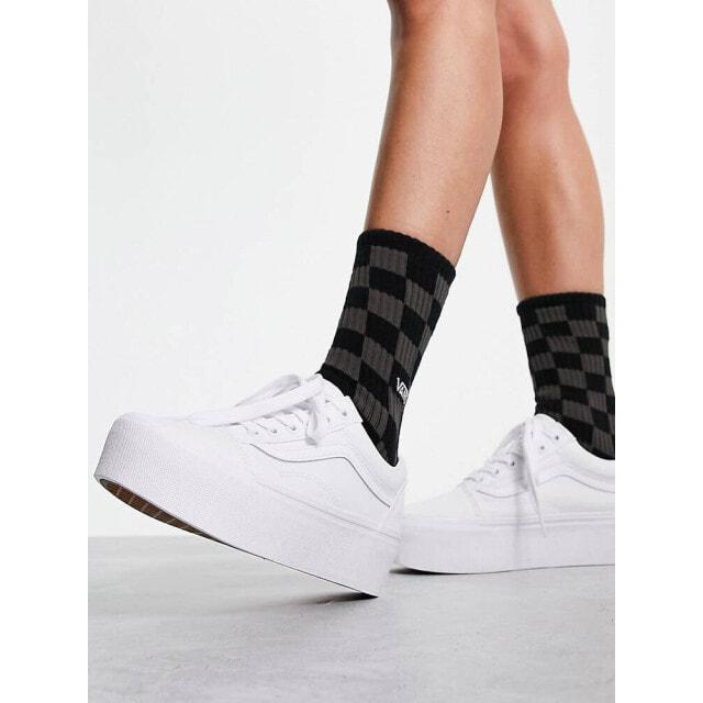 

Белые парусиновые кроссовки Vans Old Skool Stackform