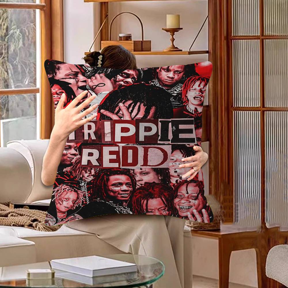 Trippie Rapper Singer Redd Cushion Cover Pillow Cover Decor Pillowcase Printed Cushion Case For Couch