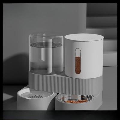 Pet Integrated Automatic Water and Food Feeder and Water Dispenser, Large Capacity, Dry and Wet Separation, Cat Bowl and Dog Bowl, Pet Supplies