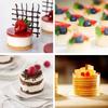 YSBER Silicone Cake Molds Set of 3, 21x15x2.7cm, Extreme Temperature Resistant, Easy Release & Clean, Red, Suitable for Any Occasion