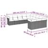 VidaXL Garden Lounge Set with Cushions 11 Pcs, Patio Sofas, Outdoor Furniture Set, Modern, Grey 3218411