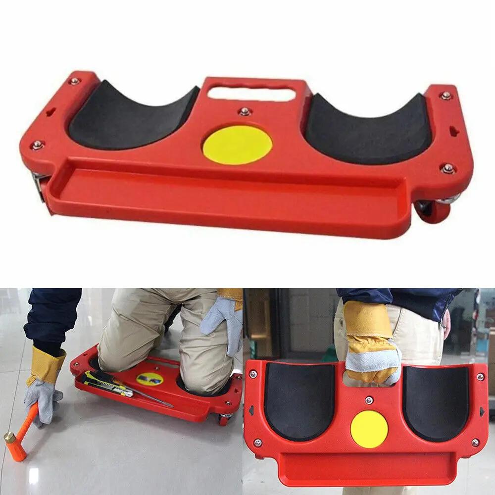 Rolling Knee Pad Platform With Wheels Abs Multifunctional Knee Cushion With Built-in Tool Tray Comfortable For Machinists Auto Repair Workshop Use
