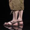 Men Sandals PU Slim Strap Combination Buckle Comfortable Classic Anti Slip Beach Sandals