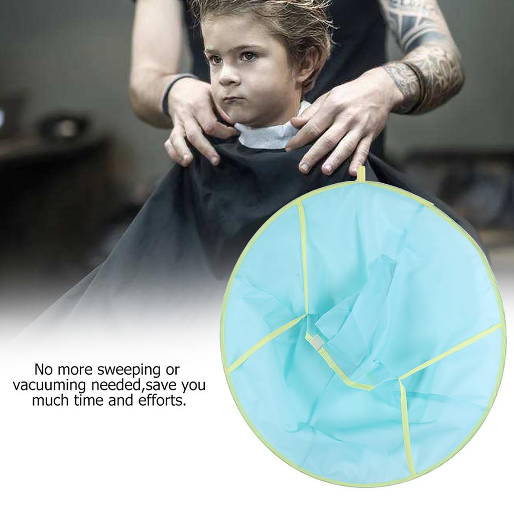 Hair Cutting Cape Cloak Clothes Haircut Salon Hairdresser for Children Kids (Blue)