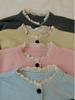 Korean Lace Round Neck Knit Cardigan with Bow - Women's Early Autumn Top