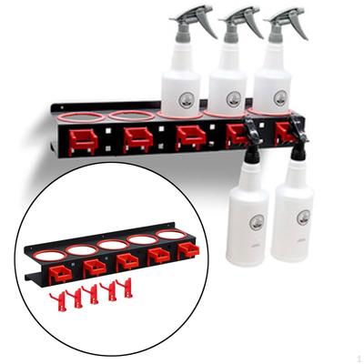 Spray Bottle Holder Wall Mount Storage Rack Car Wash Tool Easy Install Detailing