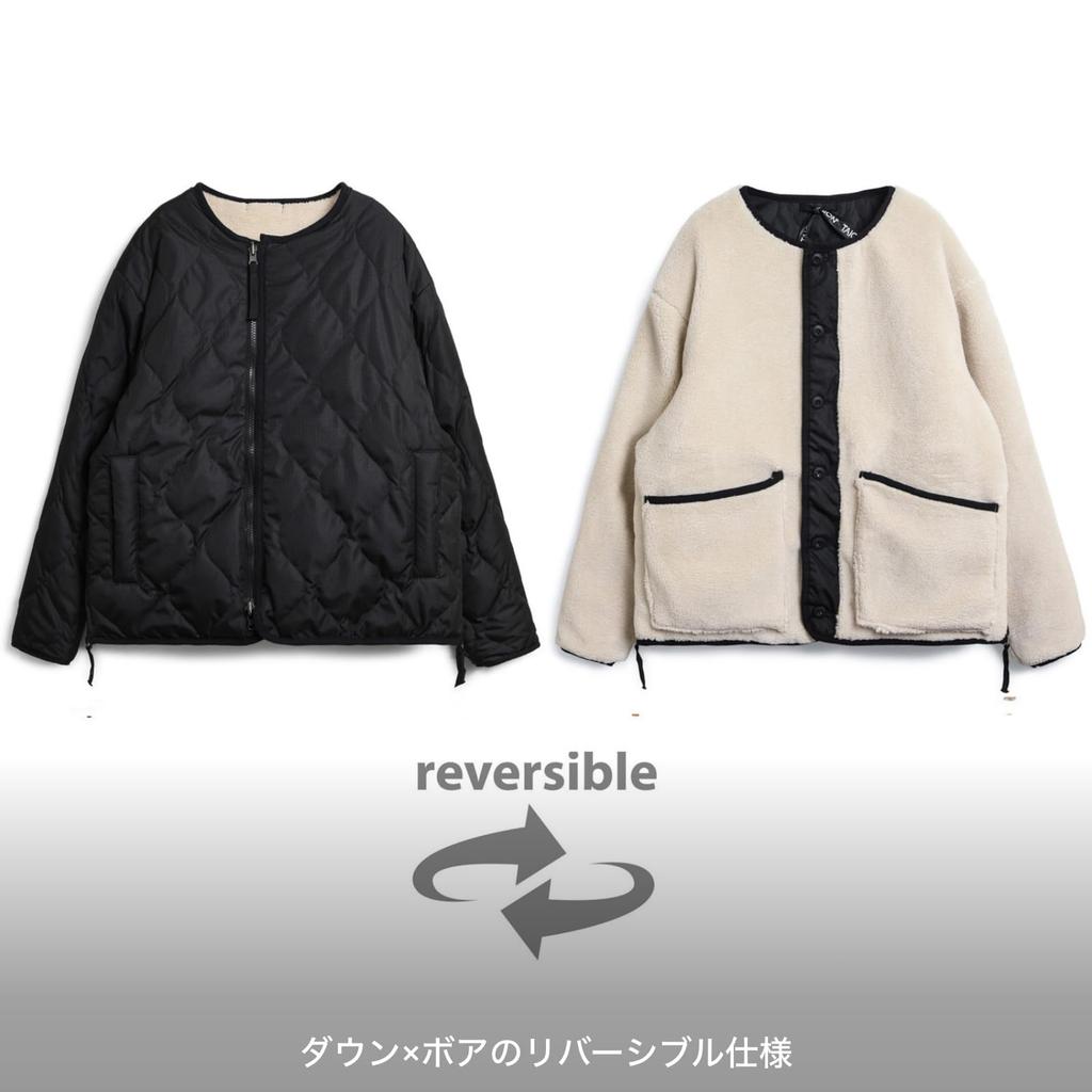 Taion Unisex Military Reversible Crew Neck Down Jacket R104BML-1