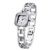 Time100 Multifaceted Japanese Quartz Skeleton Bracelet Watch Women's Watch, Glass, Movement, Design, Diamond-Embellished Band, Style, Waterproof,