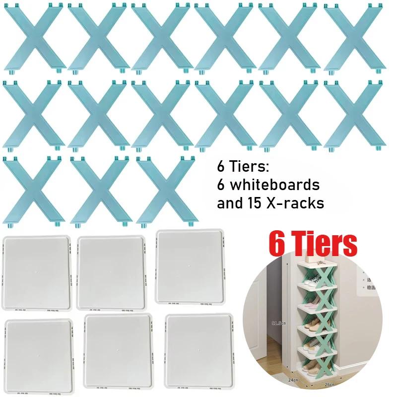 Stackable Shoe Rack Multi Layer Shoes Storage Organizer Removable Space Saving Shoes Shelf Plastic Shoes Cabinets Home Supplies