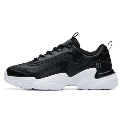 Anti-Slip Wear-Resistant Low-Top Chunky Sneakers Men's Black Sneakers
