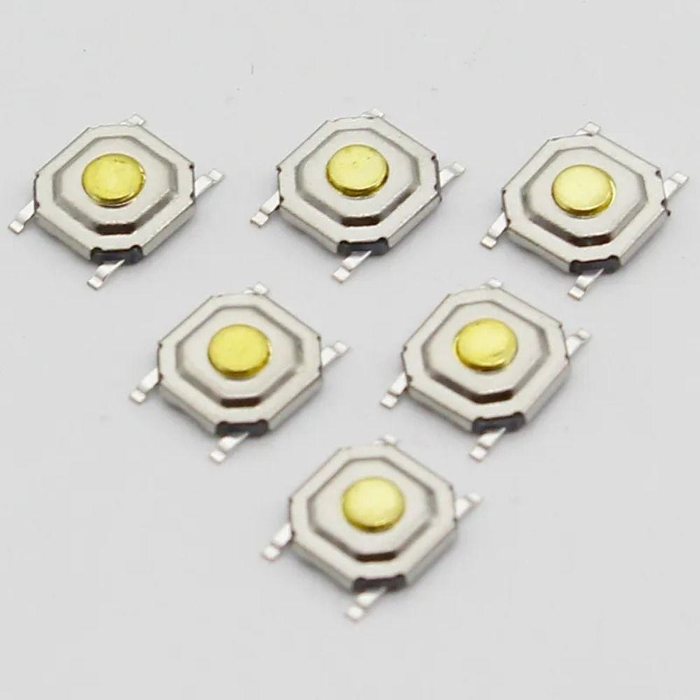 10PCS Metal SMD Pés Tátil 4*4*1.5MM Interruptores de Botão de Pressão Interruptor