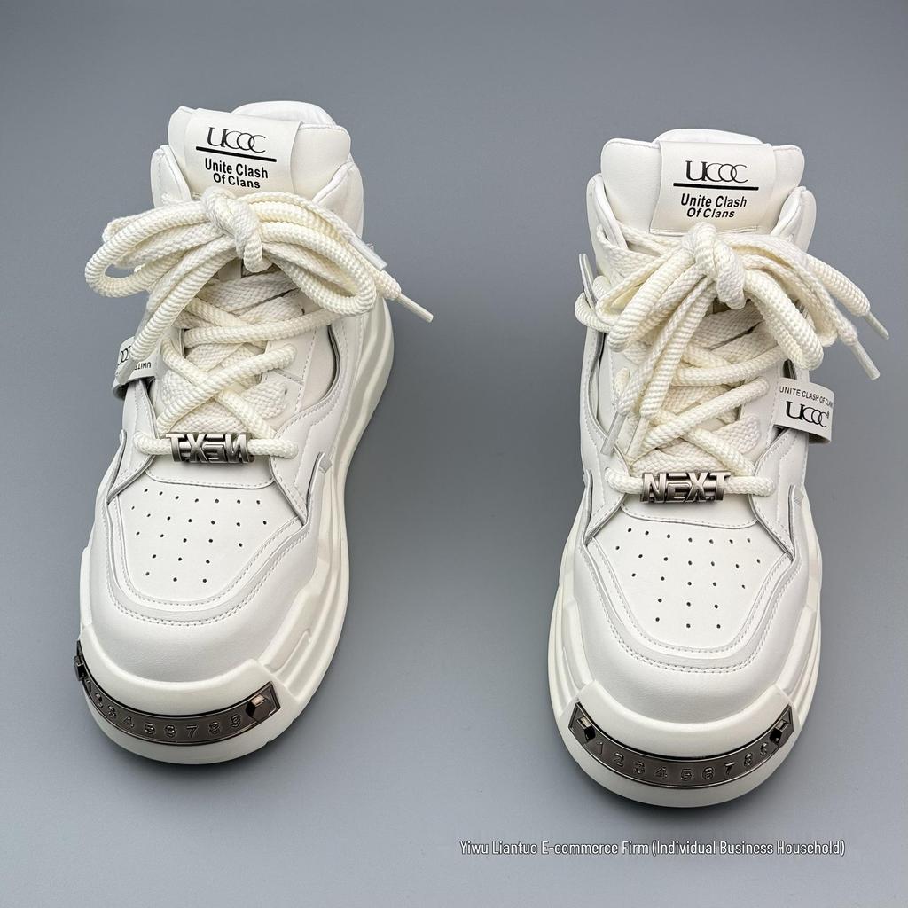 Męskie Sneakersy na Kostkę 2025: Jesienne Buty na Grubej Podeszwie, Podwyższające Wzrost, Niszowy Design, Modne i Wszechstronne Trendsetterskie Buty