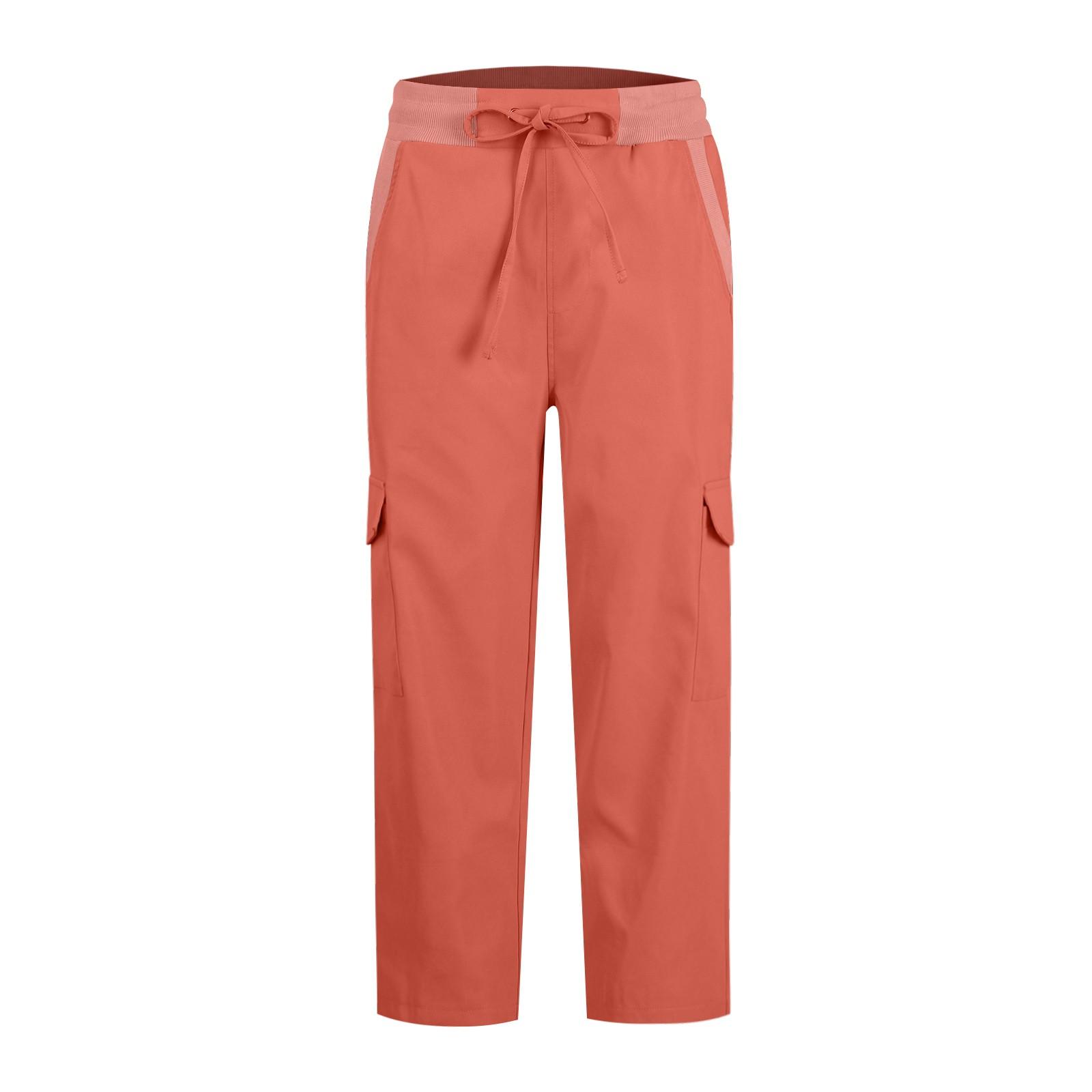 Комбинезоны с высокой талией и широкими манжетами на шнурке Узкие повседневные брюки — фото 4