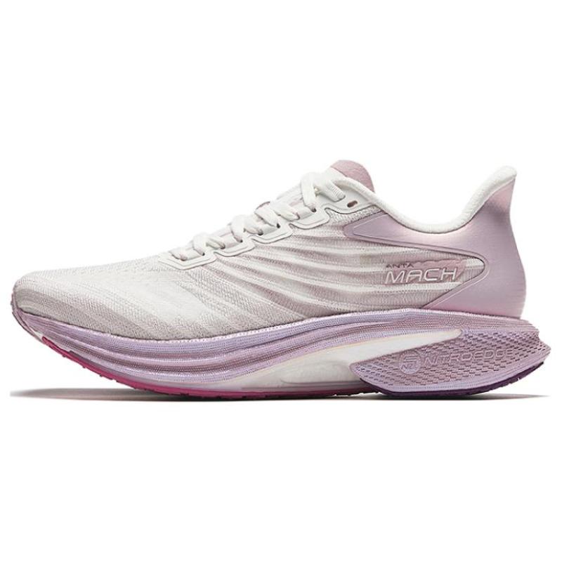 Anta MACH 4.0 Casual Cushioning Slip Resistant Low top Sprint Running Shoes Women s White Pink Sneakers 122425583-6 36