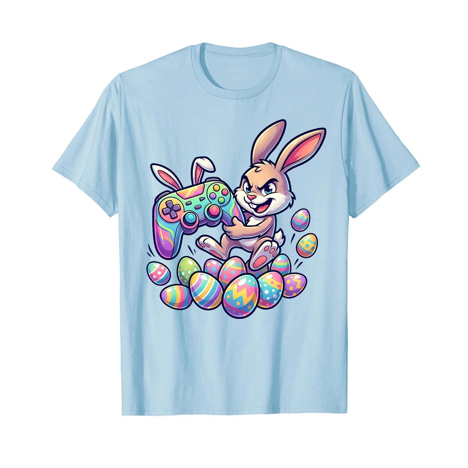 Easter Video Game Bunny Eggs Gaming Gamer Boys Men Teen Kids T-Shirt Small M