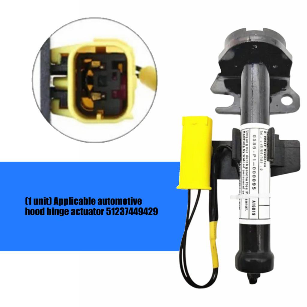 Heavy Duty Hood Hinge Mechanism Front Cover Actuator Assembly Enhancing Durability For G21 G28 Models 51237449429 51237458196