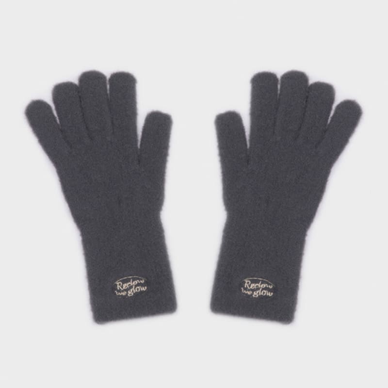 RECLOW FLUFFY LOGO GLOVE CHARCOAL
