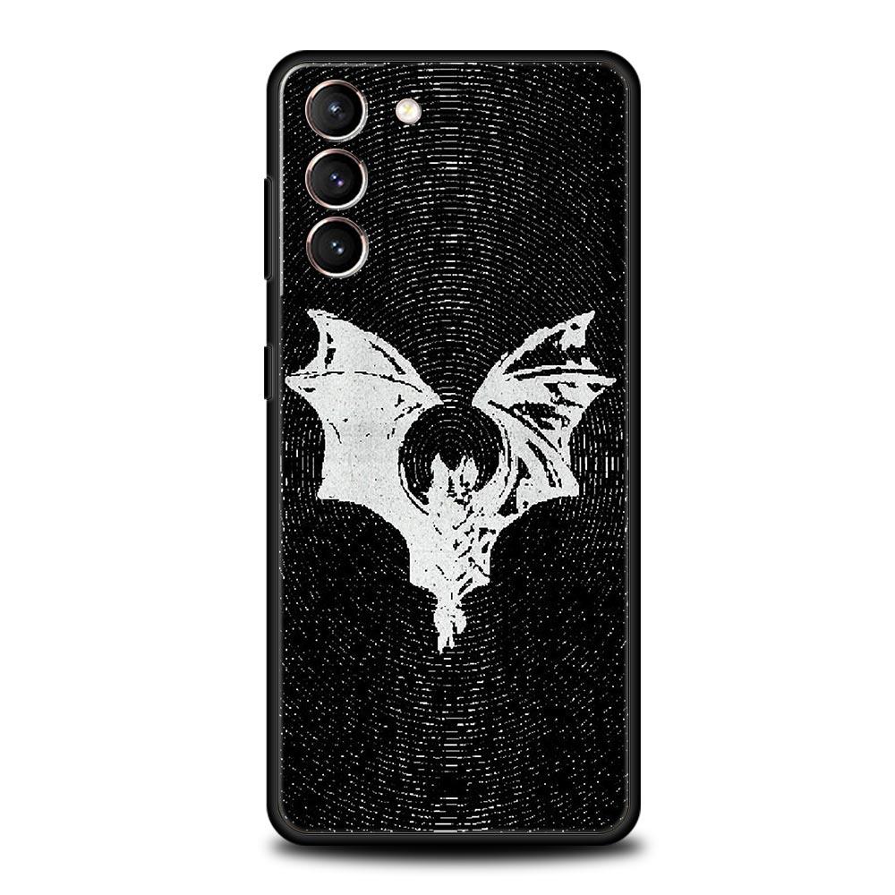 Goth Vampire Bat animal Soft Phone Case For Samsung Galaxy S25 Edge S24 Plus S23 FE S22 S21 S20 Ultra 5G S10 Black Protect Cover