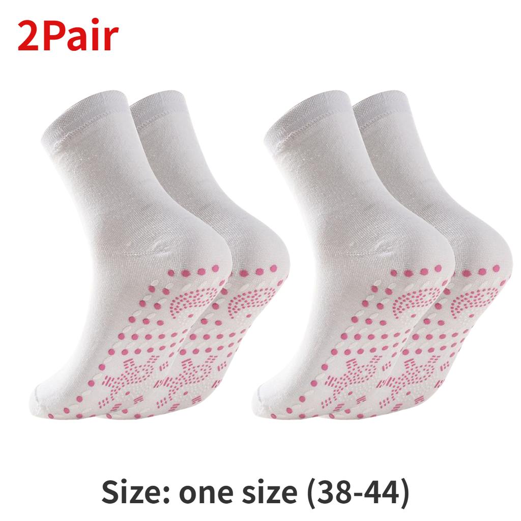 1/2Pair Self-heating Socks Winter Thermal Heated Socks Soft Elastic Thicken Anti-Slip Socks For Women Men Skiing Foot Warmer