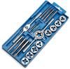 Hand Threading Tap & Die Set with Tapping Drill Bit and Wrench