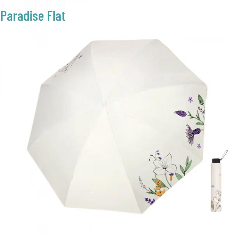 Paradise Umbrella Floral Series Black Coating UV Protection Folding Umbrella