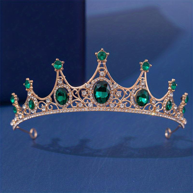 

Барочная свадебная корона для волос со стразами: Европейские и американские свадебные и вечерние аксессуары