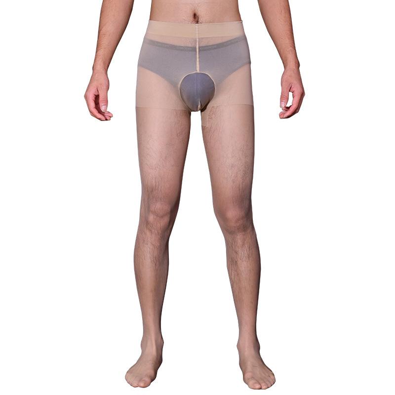 Qinghe Plus Size Men's Ultra-Thin Leggings - High Elasticity & Customizable Length