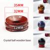 Natural Wooden Crystal 1Pcs Retro Ball Base Durable Pest Control Collection Home Decor Sphere Stand Bracket Holder Decoration