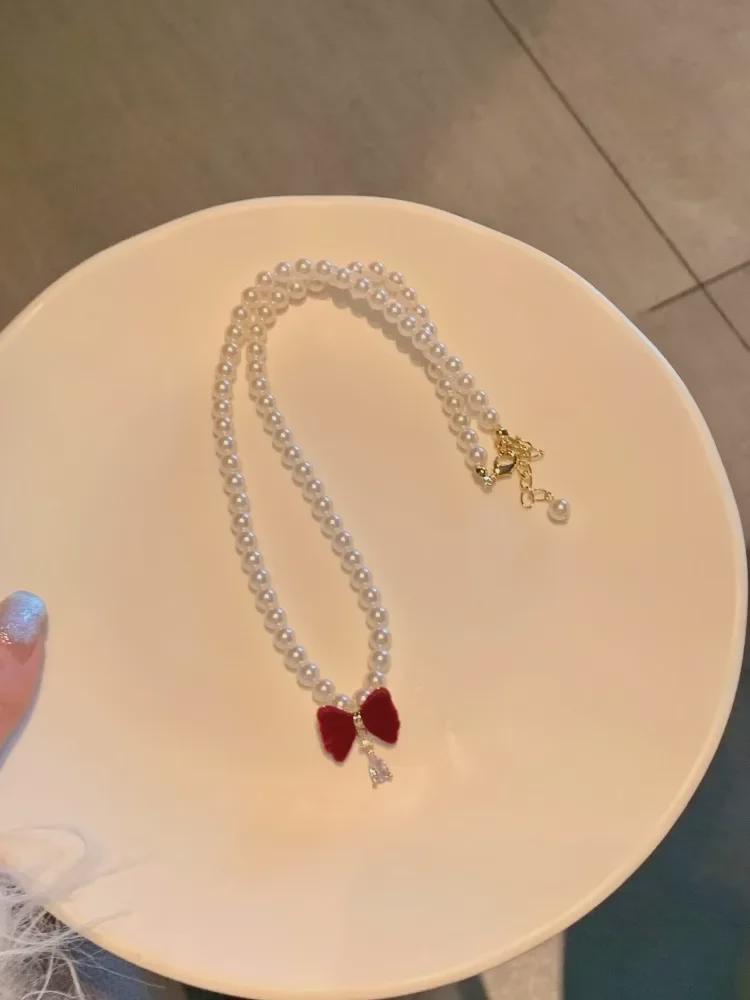 French Retro Double-Layer Pearl & Millet Bead Choker Necklace