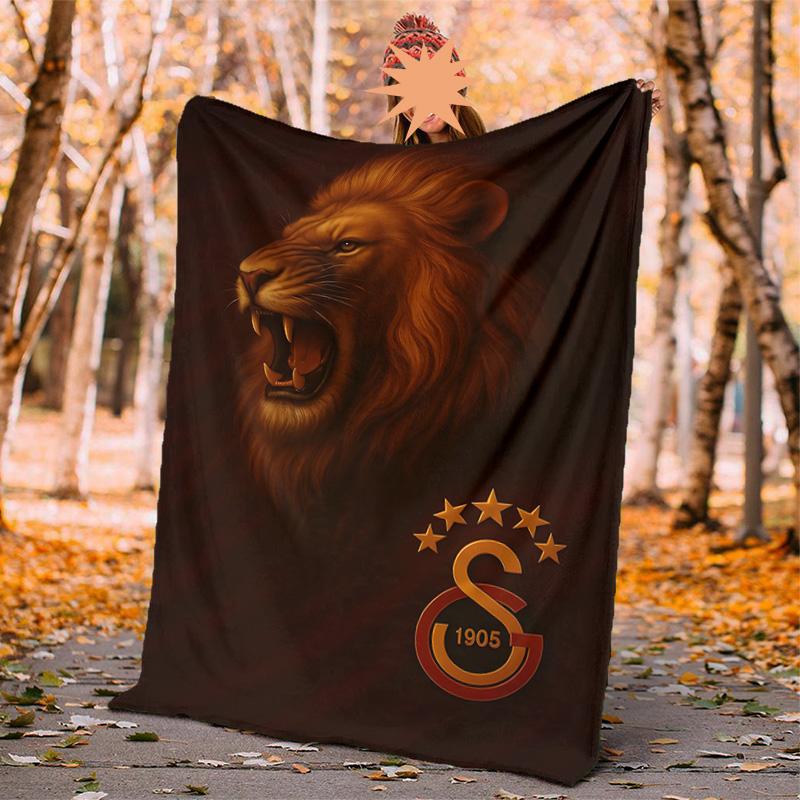 Galatasaray Flannel Blanket Soft Warm All-Season Throw, Design for Camping, Car Travel, Hiking Sofa, Bed, Office Perfect Gift for Parties